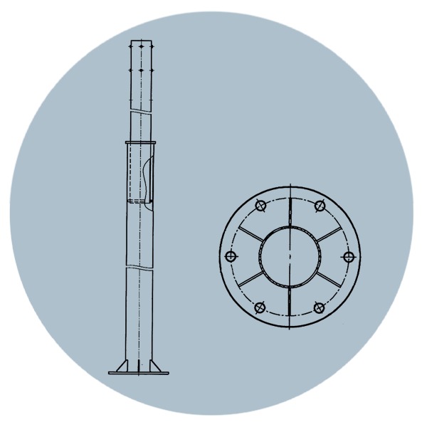 Силовая опора освещения CФ-300-8,5-01-ц