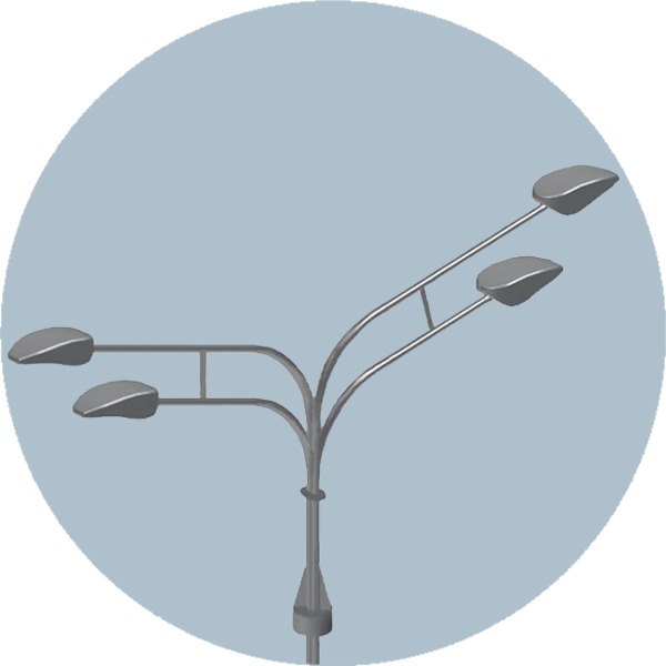 Консольный кронштейн четырёхрожковый К8-2,5-2,0-1-1